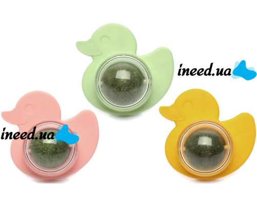 Игрушка лакомство шарик с кошачьей мятой Cat Mint Toy Ball AND LY-757 вращающийся ролик из натуральной мяты, вкусняшка мята на липучке для котов
