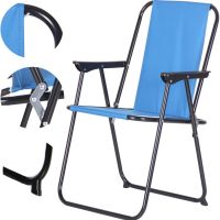 Folding chair AMF Picnic CCS022 Travel Picnic, up to 150kg, Oxford, Folding chair with armrests, camping, fishing Blue