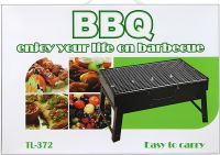 Складной BBQ гриль 43 см BBQ Grill Portable TL-372 раскладной переносной мангал на древесных углях и дровах, портативный барбекю чемодан с сеткой