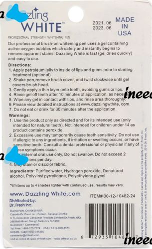 Карандаш для отбеливания зубов Teeth Whitening Dazzling White отбеливающие гель средство для осветления зубной эмали, отбеливатель гель-карандаш 2 мл