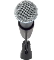 Динамический проводной микрофон Shure Beta 58A ручной для пения, Вокальный шнуровой микрофон Шур для записи голоса и караоке с чехлом Черный