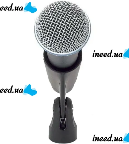 Динамический проводной микрофон Shure Beta 58A ручной для пения, Вокальный шнуровой микрофон Шур для записи голоса и караоке с чехлом Черный
