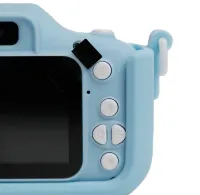 Детский цифровой фотоаппарат Smart kids Kitty XO XJ01 с селфи камерой и видео съемкой 600mAh, Камера Котик 2" с встроенными играми для детей Синий