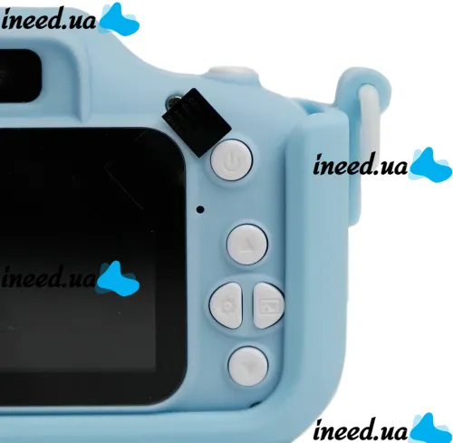 Детский цифровой фотоаппарат Smart kids Kitty XO XJ01 с селфи камерой и видео съемкой 600mAh, Камера Котик 2" с встроенными играми для детей Синий