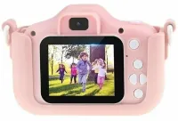 Детский цифровой фотоаппарат Smart kids Kitty XO XJ01 с селфи камерой и видео съемкой 600mAh, Камера Котик 2" с встроенными играми для детей Розовый