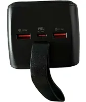 Внешний аккумулятор Borofone Power Bank BJ14D 50000mAh Black на 2 USB 22.5W и USB-C 20W, УМБ Повербанк батарея с ремешком для зарядки телефона Черный