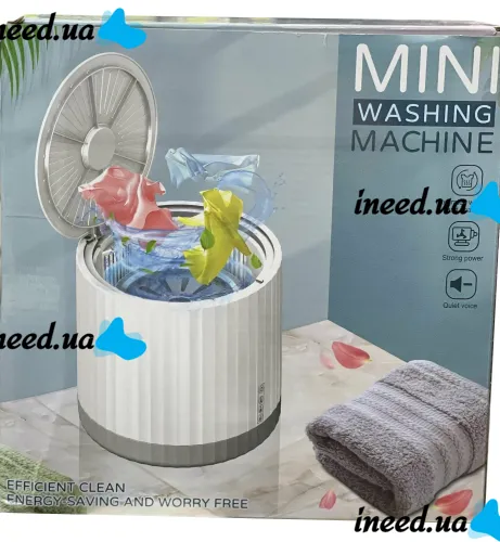 Мини стиральная машинка Mini Washing Machine XM004 4 литра для стирки вещей с УФ дезинфекцией, Машина с сушилкой и ведром MA2304-68 для путешествий