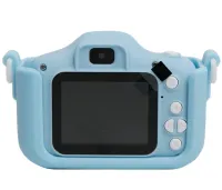 Детский цифровой фотоаппарат Smart kids Kitty XO XJ01 с селфи камерой и видео съемкой 600mAh, Камера Котик 2" с встроенными играми для детей Синий