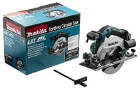 Аккумуляторная дисковая пила Makita DHS680Z LXT 18V 3Ah 165 мм для распила дерева с 2 аккумуляторами, Беспроводная циркулярная пила Макита Синяя
