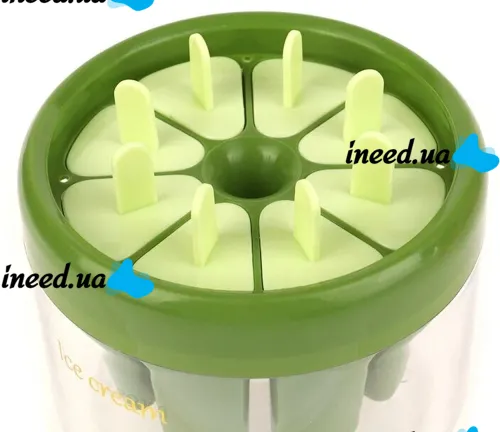 Силіконова форма Зроби сам Ice Cream mold 8 клітинок для морозива, фруктового льоду і ескімо, Морожениця формочка з відсіком для води і підставкою