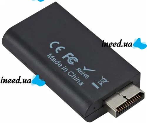 Компонентный переходник конвертер PS2 PS3 to HDMI G300 для игровой приставки Sony Playstation, видео и аудио адаптер для игровых приставок Черный