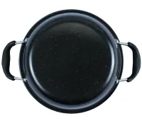 Кухонный набор посуды Longziwei WOK HH23-005 2 сковородки и казанок для приготовления еды 3в1, Казан и сковорода с антипригарным покрытием MAG-782