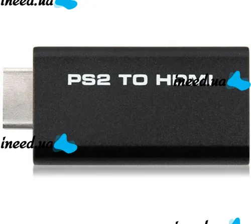 Компонентный переходник конвертер PS2 PS3 to HDMI G300 для игровой приставки Sony Playstation, видео и аудио адаптер для игровых приставок Черный