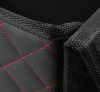 Кожаный органайзер в багажник автомобиля EVAtech ECO MAG-739 M 55x31x30 см, Складной контейнер сумка из эко кожи для хранения в машину Черный