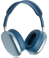Накладные беспроводные наушники Bluetooth Macaron P9 Max с Aux, Полноразмерные блютуз стереонаушники со слотом карты памяти MicroSD, TF Card Синие