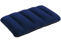 Intex Inflatable Pillow 68672 47x30 cm Tourist Inflatable Pillow Flocked for Swimming and Travel Head Pad for Camping Blue