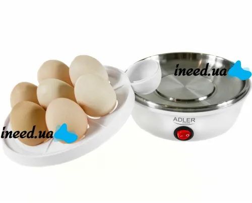 Электрическая яйцеварка для приготовления 7 яиц на пару Adler AD-4459 360W, Мини аппарат пароварка для варки яиц 360Вт с автовыключением от сети