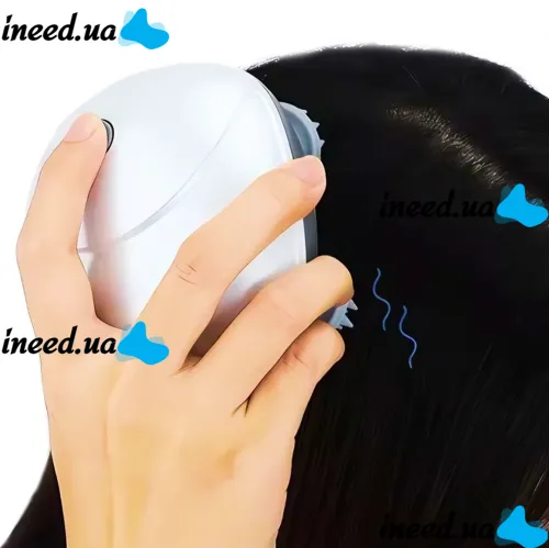 Беспроводной водонепроницаемый массажер Smart Scalp Massager QSK-701 для головы, шеи и плеч Аккумуляторный Media-Tech MT6524 для кошек и собак Белый