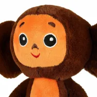 Детская мягкая игрушка Чебурашка 25 см плюшевая подушка обнимашка Kawaii baby kids с большими глазами и ушами для детей от 3-х лет Коричневая