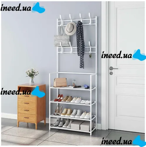 Floor clothes rack New simple floor clothes rack 60x29, 5x151 cm Universal metal mobile rack White