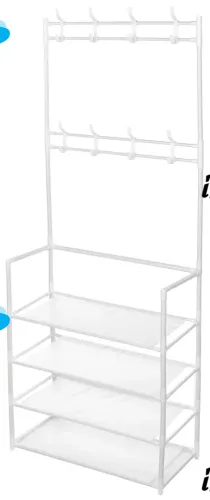 Floor clothes rack New simple floor clothes rack 60x29, 5x151 cm Universal metal mobile rack White