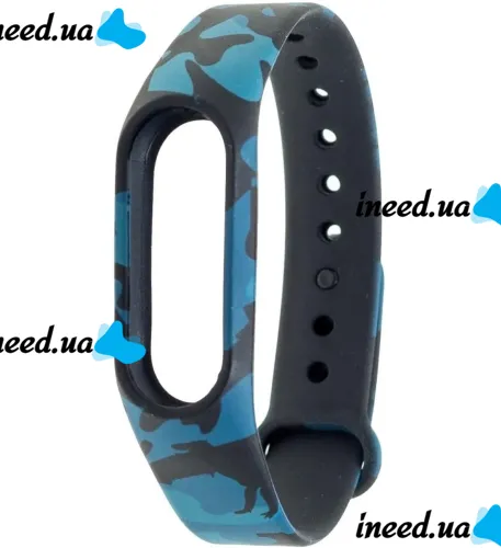 Силіконовий захисний ремінець для фітнес годинника Xiaomi Mi Band 5, 6, 7, 8 з камуфляжним малюнком, Змінний водонепроникний браслет на годинник Камуфляжний