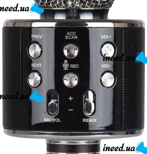 Wireless Karaoke Microphone WSTER WS-858 Bluetooth USB AUX FM with Built-in Speaker 5W, Bluetooth Microphone with Volume Control Q858 for Singing