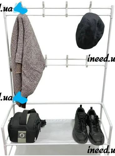 Floor clothes rack New simple floor clothes rack 60x29, 5x151 cm Universal metal mobile rack White