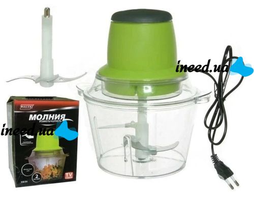 Electric Chopper with Two-tier Blade Leomax Zipper Green ZS-8986 300w 6 in 1 Universal Kitchen Blender Green Chopper Blender