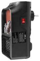 Портативный мини обогреватель с имитацией пламени Flame Heater W-012 с LCD экраном 800W в розетку, Тепловентилятор камин с пультом 800Вт Черный