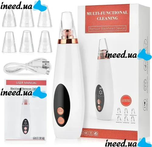 Вакуумный очиститель пор для чистки кожи лица Multi-Functional Cleaning MF-64, вакуумный аппарат-очиститель, аппарат от черных точек, лифтинг