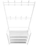 Floor clothes rack New simple floor clothes rack 60x29, 5x151 cm Universal metal mobile rack White