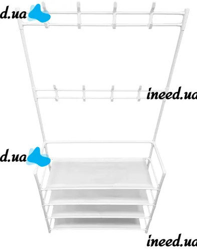 Floor clothes rack New simple floor clothes rack 60x29, 5x151 cm Universal metal mobile rack White