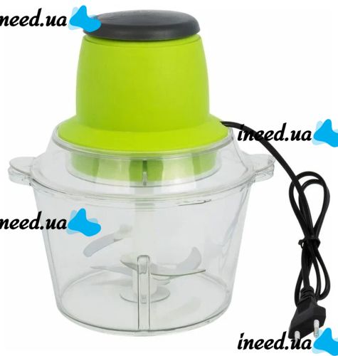 Electric Chopper with Two-tier Blade Leomax Zipper Green ZS-8986 300w 6 in 1 Universal Kitchen Blender Green Chopper Blender