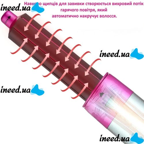 Electric Brush Hot Air Styler 5 in 1 hair Dryer styler for drying, styling and volume of hair, multi-styler with nozzles for curling and straightening