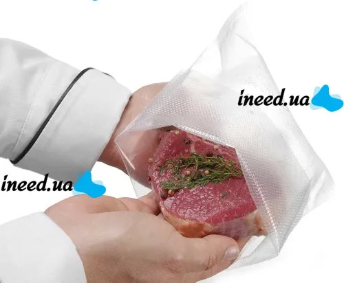 Вакуумные пакеты для вакууматора, вакуумного упаковщика 5 м х 20 см в рулоне, пленка для хранения пищевых продуктов