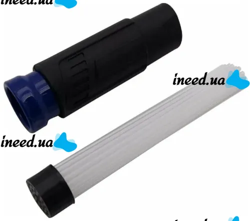 A slit nozzle for Dust Daddy vacuum cleaner to remove dust, A brush with plastic tubes for cleaning hard-to-reach places will give Daddy Black