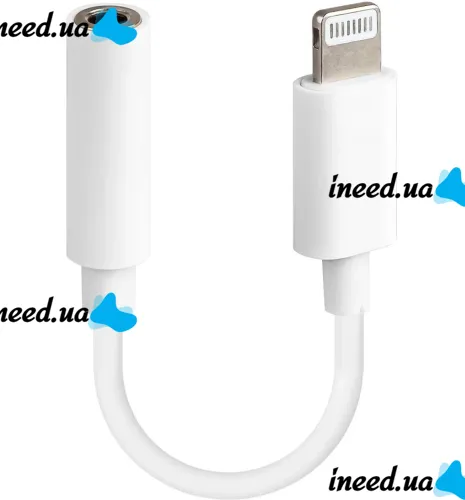 Универсальный кабель аудио переходник для наушников Lightning на 3.5mm AUX Headphone Adapter J-002, Адаптер USB-C для телефона IPhone Белый