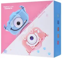 Детский цифровой фотоаппарат Smart kids Kitty XO XJ01 с селфи камерой и видео съемкой 600mAh, Камера Котик 2" с встроенными играми для детей Синий
