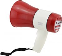 Ручной мегафон рупор 15W UKC ER-22U дальность 200м громкоговоритель на ремне с функцией записи голоса и встроенной сиреной на аккумуляторе ER22U