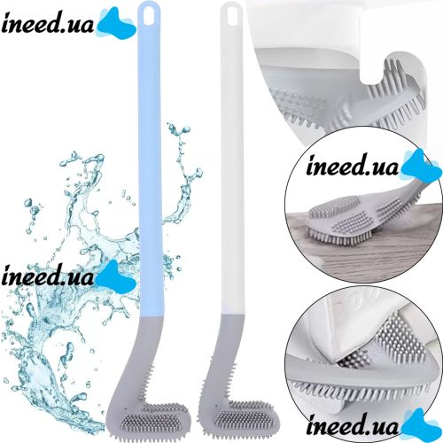 Туалетный навесной ершик щетка Tanger Toilet brush LTB-01 с щеткой для чистки унитаза с креплением на стену, Силиконовый ёршик скребок для туалета