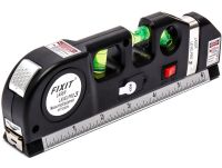 Лазерный жидкостный уровень Fixit Laser Levelpro 3 строительная лазерная линейка 2,5 метра прибор нивелир со встроенной рулеткой на батарейках