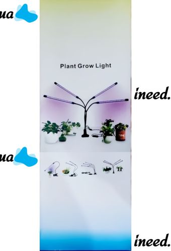 Светодиодная гибкая фитолампа Grow Light 2 ветки для выращивания комнатных растений и рассады, светильник на 2 лампы Полный спектр USB с таймером