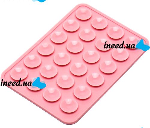 Держатель липпер для телефона на присосках Sticker Side Silicone 8х5.5 см двусторонний силиконовый чехол, 24 присоски для смартфона Octobuddy
