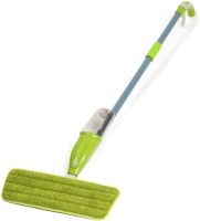 Швабра с распылителем и емкостью для воды Healthy Spray Mop 350 мл портативная швабра спрей с насадкой из микрофибры для уборки и мытья пола Зеленая