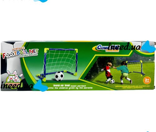 Комплект юного футболиста Anjanle Football Net AZ881 детский игровой набор 56см складные футбольные мини ворота с насосом и мячом для игры в футбол