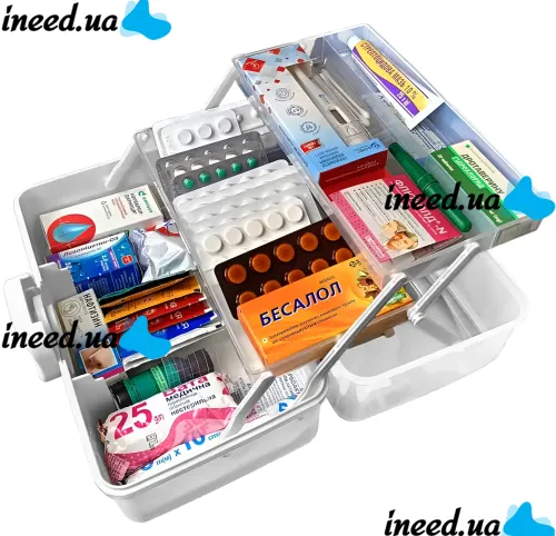 MVM PC-16 28x15x14 cm M plastic storage organizer, home medicine cabinet with sliding shelves 3067-2 White