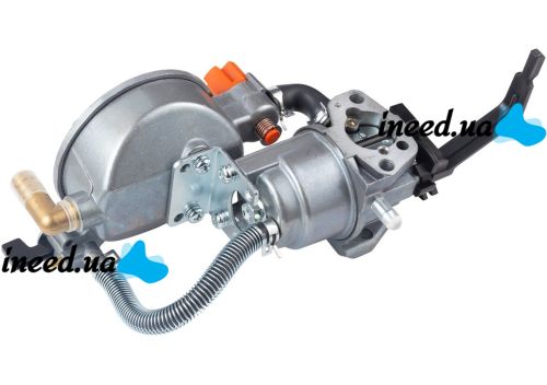 Газовый карбюратор для бензинового генератора Dual Fuel Carburetor 1.3-4 кВт с газовым редуктором и переключателем на два вида топлива пропан-бутан
