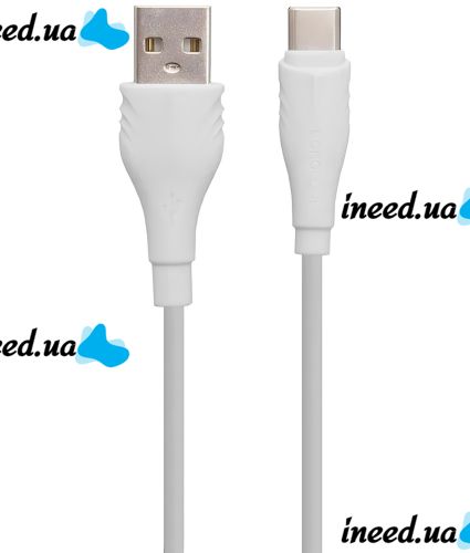 Кабель для зарядного устройства Borofone BX18 USB Type-C 3A 1м для зарядки и передачи данных телефона, зарядка шнур 100 см для смартфона Белый