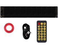 Гибкий экран Matrix Panel JTPD-03-011 9.2х37.4 см 16х64 LED светодиодная рекламная RGB лента в авто, бегущая строка с пультом и Bluetooth WiFi